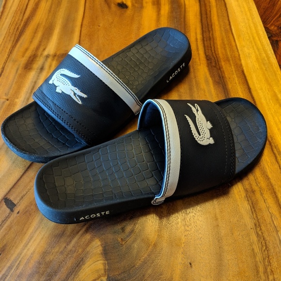 lacoste fraisier mens slides